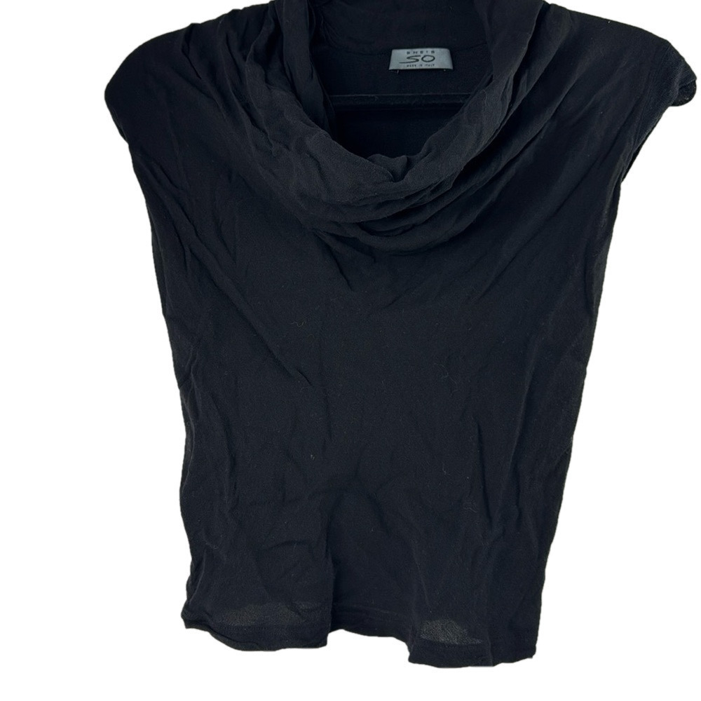 She's So Sleeveless Black Cowl Neck Top